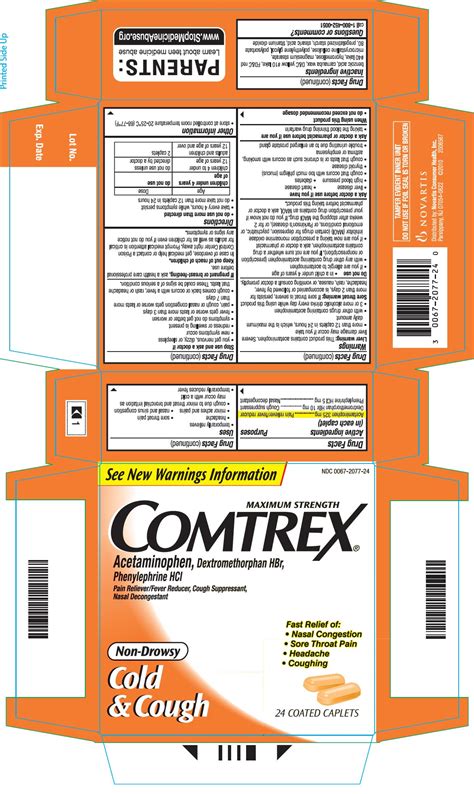 COMTREX Maximum Strength Cold and Cough Non-Drowsy (tablet, coated ...