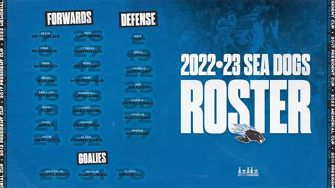 2022-23 Saint John Sea Dogs Roster Announced – Saint John Sea Dogs