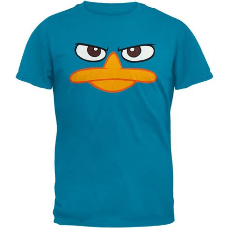 Phineas & Ferb - Perry The Platypus Face T-Shirt - X-Large - Walmart.com