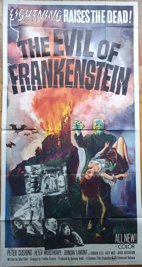 EVIL OF FRANKENSTEIN original movie poster 1964 PETER CUSHING - MOVIE★INK. AMSTERDAM