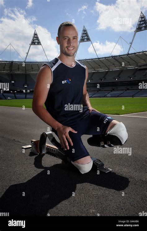 Paralympics - Oscar Pistorius Photocall - Olympic Park Stock Photo - Alamy