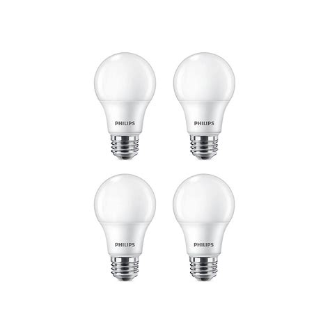 Philips 60W Daylight (5000K) A19 LED Light Bulb (4-Pack) | The Home Depot Canada