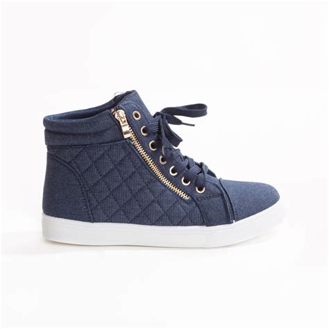 Soho Shoes - Soho Shoes Women's Leatherette Quilted Zipper Lace Up High ...