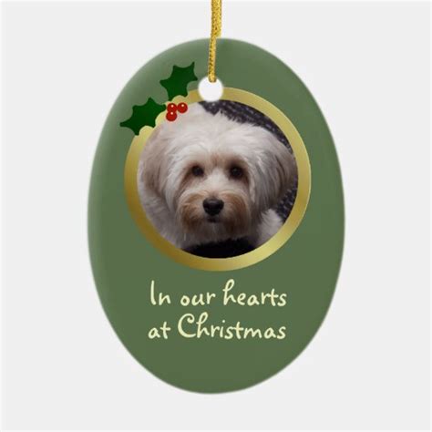 Customizable Christmas Dog Memorial Ornament | Zazzle.com