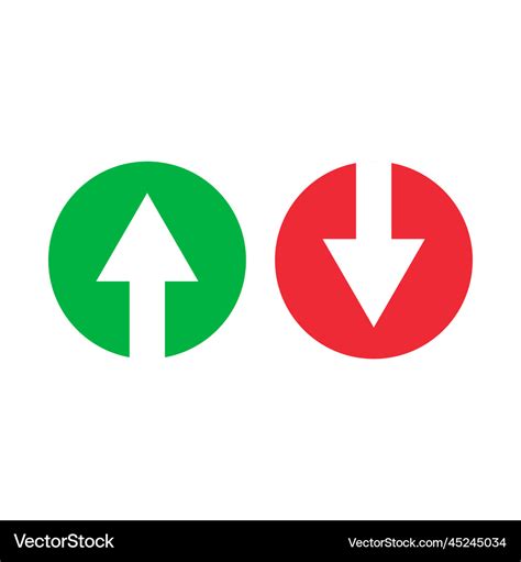 Round up and down arrow icon set Royalty Free Vector Image