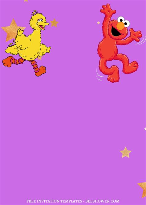 Download Now 8+ Beloved Elmo And Friends Sesame Street Canva Invitation ...