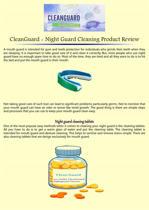 CleanGuard - Night Guard Cleaning Product Review by Clean Guard - Issuu