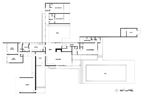 floor plan richard neutra kaufmann desert house palm springs | Ground floor plan, House floor ...