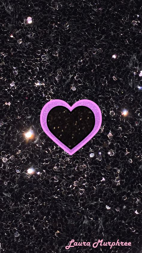 Glitter phone wallpaper black glitter heart background pink sparkle sparkling glittery Valentin ...