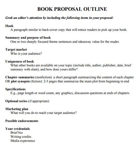 FREE 7+ Useful Book Outline Templates in PDF | MS Word