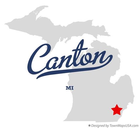 Map of Canton, MI, Michigan