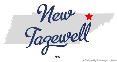 Map of New Tazewell, TN, Tennessee