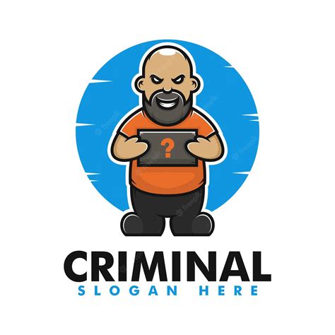 Premium Vector | Vector logo illustration criminal mascot cartoon style