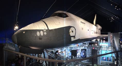 I took a panoramic of the space-shuttle Enterprise aboard the USS ...