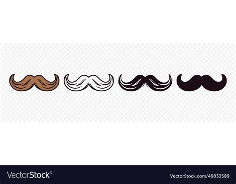 Isolated mustache set face party Royalty Free Vector Image