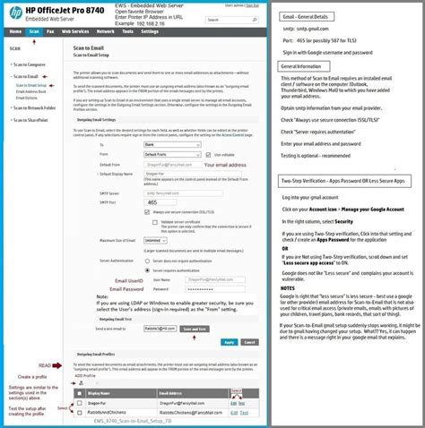 hp officejet pro 8710 scan to email authentication issue - HP Support Community - 7914816