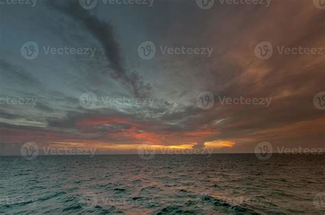 A colorful sunset in the middle of indian ocean in Maldives 20201294 Stock Photo at Vecteezy