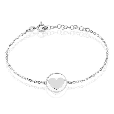 Bracelets Coeur Argent Sans pierre Blanc 925/1000 19cm - FABFBW08604 • Histoire d'Or