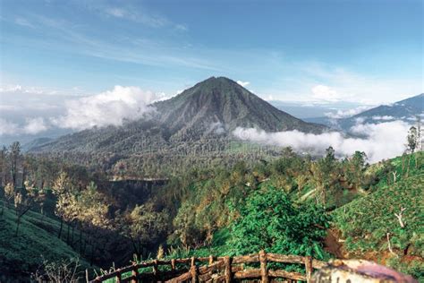 Photograph of High Volcano with Clouds on Java Island Stock Photo - Image of beautiful, morning ...