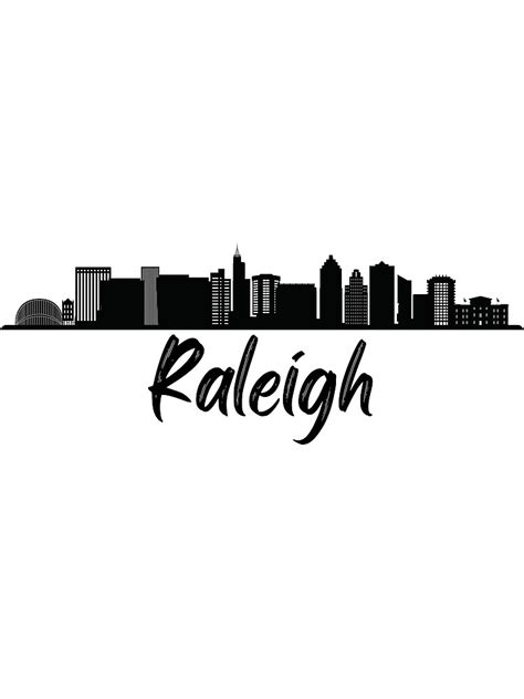 "Raleigh North Carolina Cityscape Skyline Silhouette" Poster for Sale ...