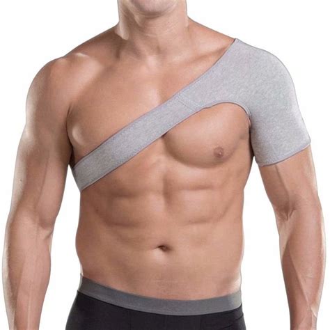 Bamboo Charcoal Shoulder Brace Support Rotator Cuff Compression Support Wrap Belt Band for Men ...