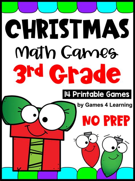 NO PREP Christmas Math Games for Third Grade with Reindeer, Santa, Gifts & More | Christmas math ...