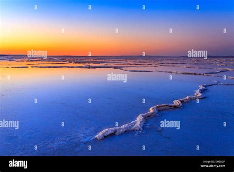 Sunset on Tuz Golu Stock Photo - Alamy