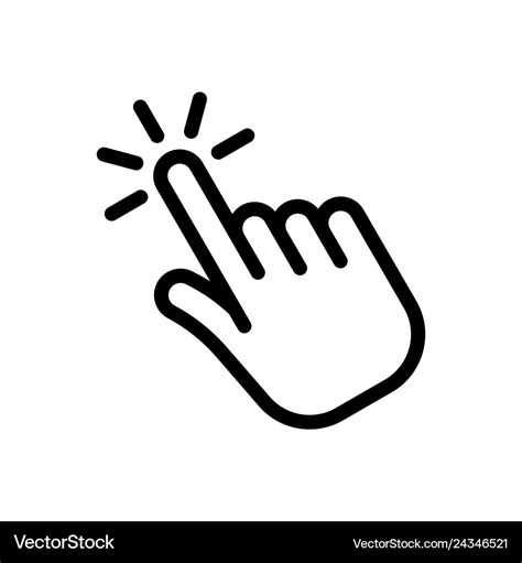 Hand clicking icon Royalty Free Vector Image - VectorStock