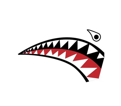 Flying Tigers Shark Mouth Decal P-40 Warhawk Warbird Nose - Etsy | Nose art, Shark mouth, Shark