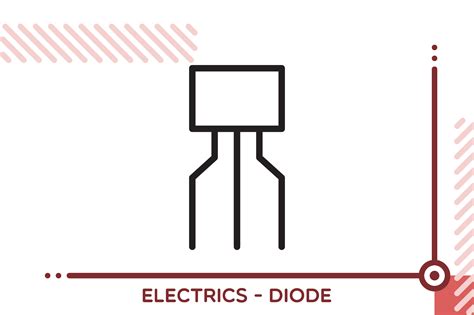 Electrics Symbol Icon - Diode Graphic by freddyadho · Creative Fabrica