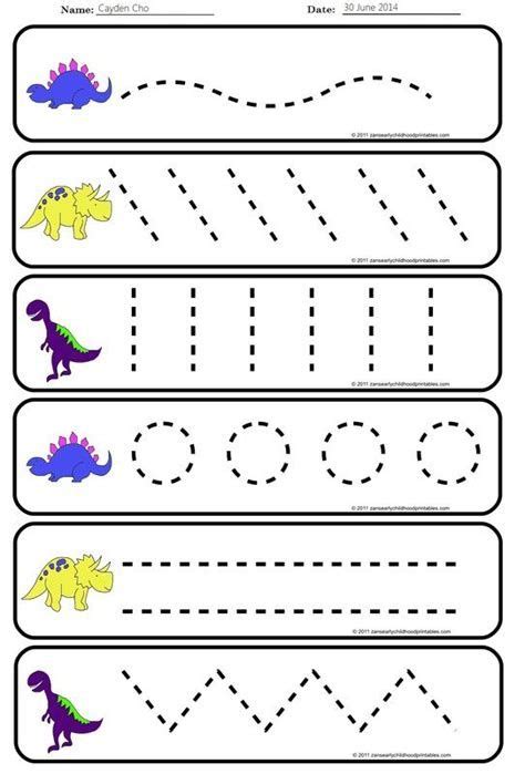 Modèles De Graphisme En Pointillé | Preschool Writing | Pre writing activities, Writing ...