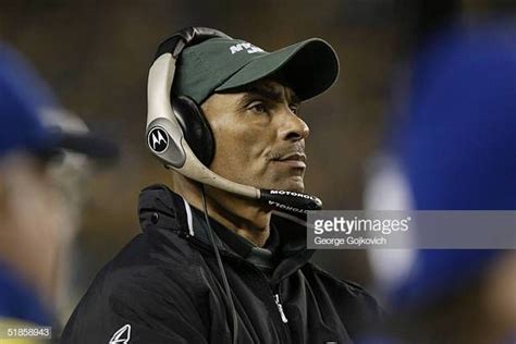 Head coach Herman Edwards of the New York Jets on the sideline during... | New york jets, Nfl ...