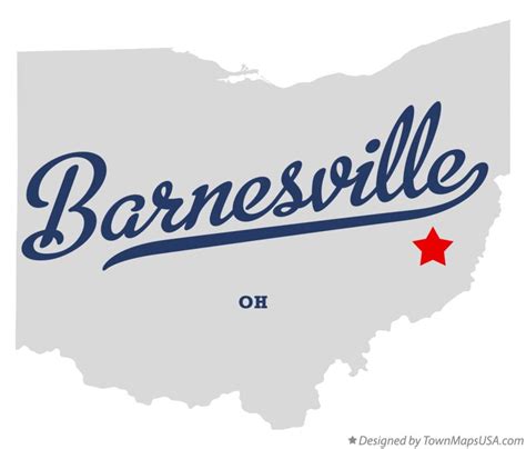 Map of Barnesville, OH, Ohio