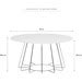 Cooper & Co. 80cm Gia Glass Top Round Coffee Table White | BIG W