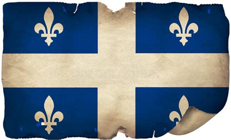 Quebec Flag on Old Paper stock photo. Image of flag - 169233940