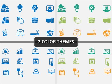 Computer Network Icons for PowerPoint and Google Slides - PPT Slides