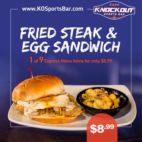 Menu | KNOCKOUT Sports Bar