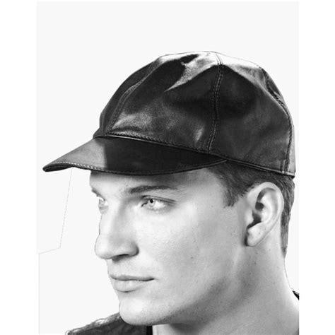 Fitted Black Leather Baseball Cap-Leather hat For Men-Liberty Kilts