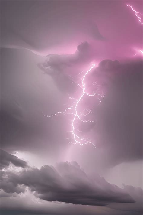 Pink Abstract Lightning Storm · Creative Fabrica