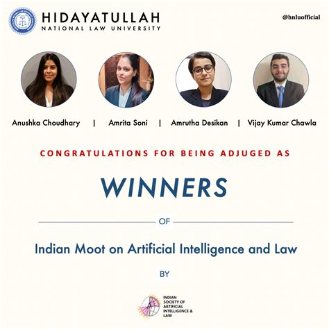 HNLU wins the First Indian Moot on Artificial Intelligence and Law ...