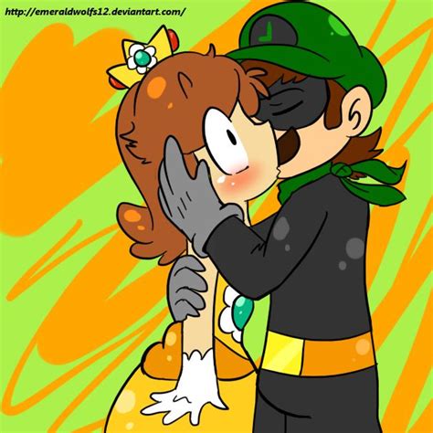 Rq: Mr.L and Daisy kiss by MariobrosYaoiFan12 on DeviantArt | Luigi and daisy, Super mario and ...