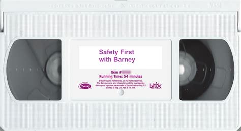 Opening and Closing to Barney: Safety First with Barney 2002 VHS ...