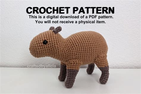 PDF PATTERN: Amigurumi Crochet Capybara digital Download - Etsy Australia