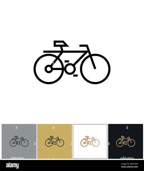 Bike icon, bicycle symbol or biking travel sign on white and black ...