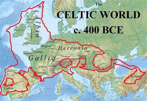 celts in 400 bce. faaaar more widespread than now. the galatians were ...