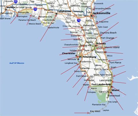 50 Luxury Florida Gulf Coast Beaches Map | Waterpuppettours - Map Of Florida Beaches On The Gulf ...