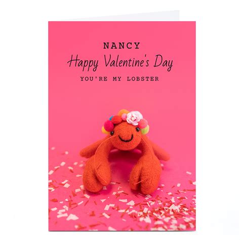Buy Personalised Lemon & Sugar Valentine's Day Card- Lobster for GBP 2. ...