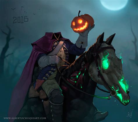 ArtStation - The Headless Horseman, Alberto Chuqui | Halloween artwork, Halloween art, Headless ...