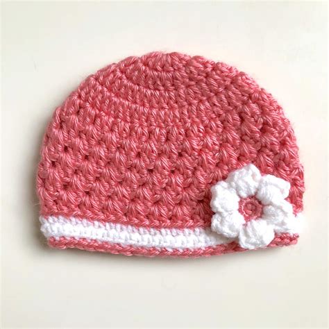 Baby's Lacy Springtime Beanie with Flower | FaveCrafts.com