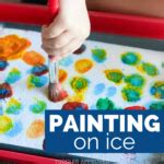 Ice Painting Art Activity for Kids - Toddler Approved